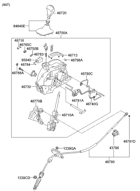 2010 Kia Forte Koup  Cover Diagram for 467181M500
