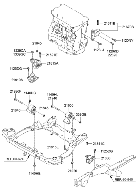 2011 Kia Forte Koup  Bolt-Washer Diagram for 219202H606K