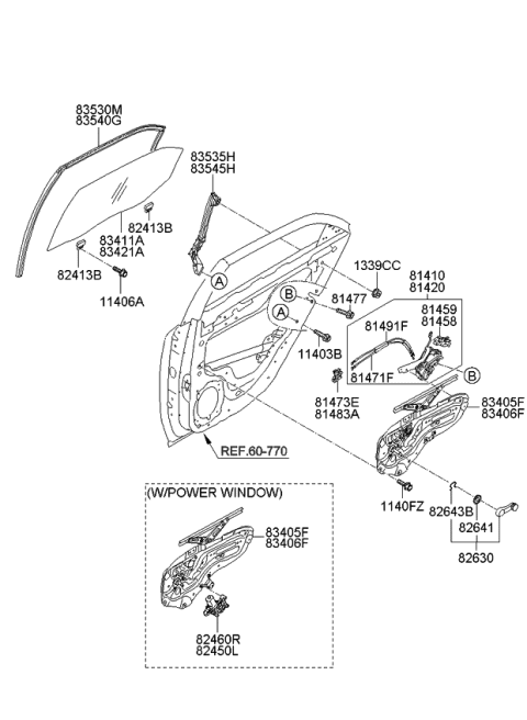 2010 Kia Forte Koup  Connection Cage-Door Inside Diagram for 814731M000
