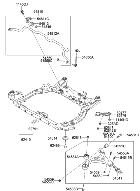 2012 Kia Forte Koup  Nut Diagram for 1327010007K