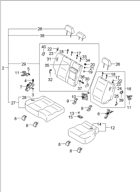 2003 Kia Sorento  Bolt Diagram for 1129410253