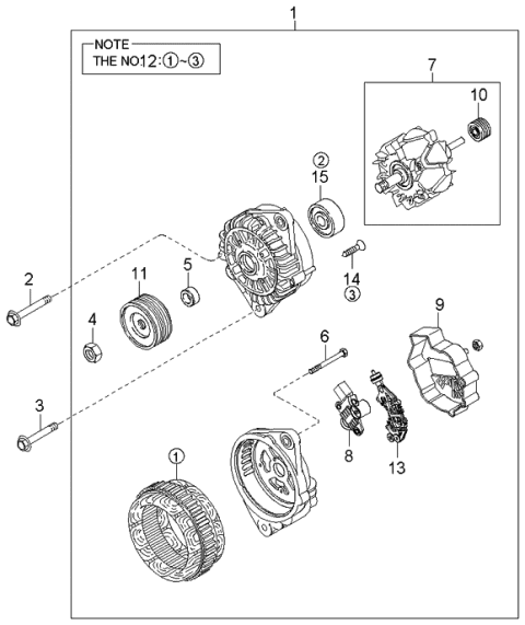 2006 Kia Sorento  Bolt-Through Diagram for 3733837400