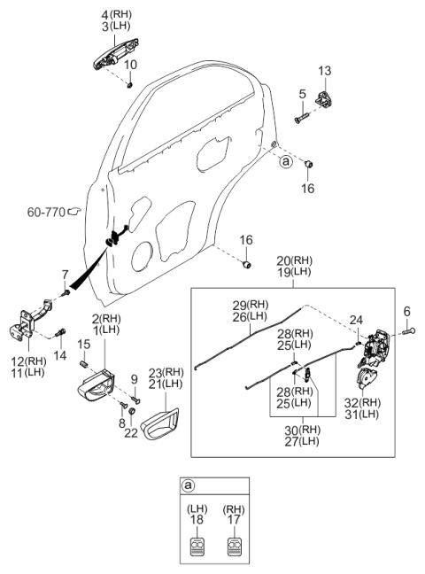 2003 Kia Sorento  Checker Assembly-Rear Door Diagram for 794903E001