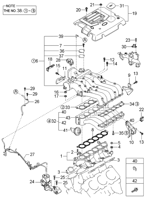 2003 Kia Sorento  Purge Control Solenoid Valve Diagram for 3946038600