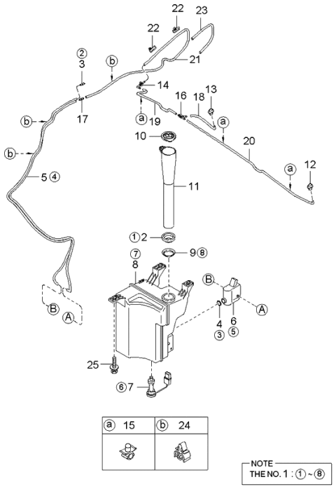 2005 Kia Sorento  Lever Switch-Windshield Washer Diagram for 985203E000