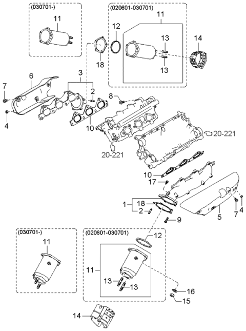 2003 Kia Sorento  Protector-HEATLH Diagram for 2852539880