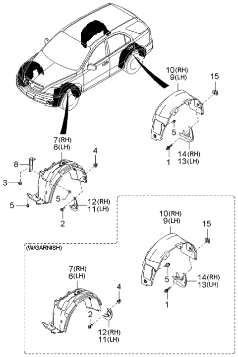 2005 Kia Sorento  M/SCREW Diagram for 1234105203