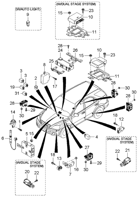 2003 Kia Sorento  Bolt Washer Assembly Diagram for 1129006201