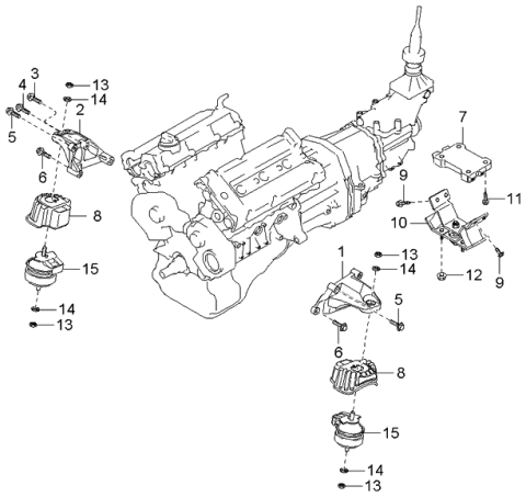 2003 Kia Sorento  Bolt-Washer Assembly Diagram for 1123410281