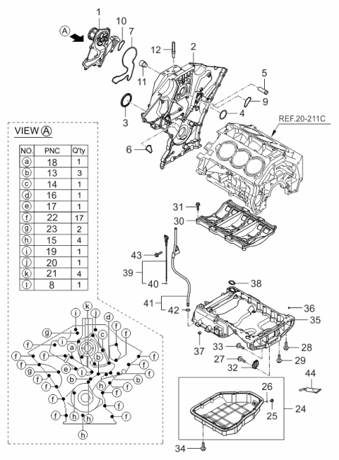 2006 Kia Amanti  Bolt-Flange Diagram for 1140308556K