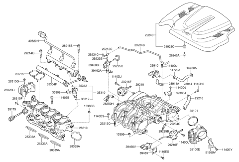 2009 Kia Sorento  Bracket-Solenoid Valve Diagram for 394623C320