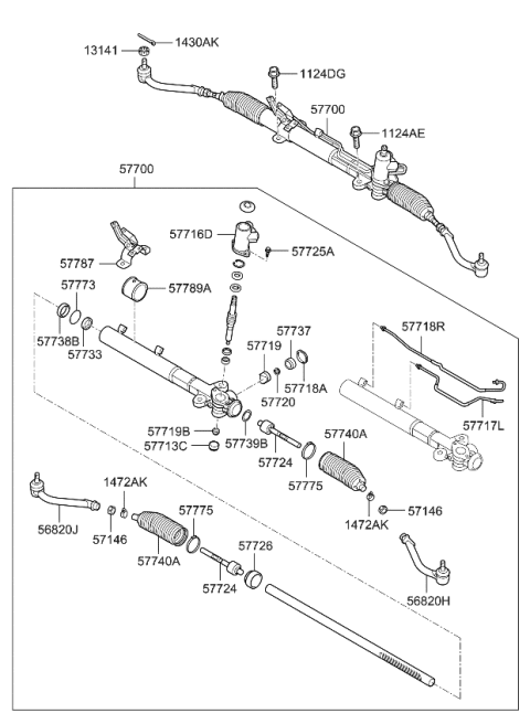 2009 Kia Sorento  Bush-Rubber Diagram for 577351U000