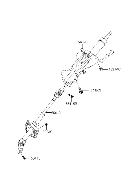 2010 Kia Sorento  Bolt Diagram for 564152B000