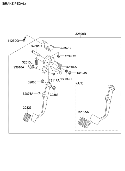 2011 Kia Sorento  Member Assembly-Brake Diagram for 328301U100