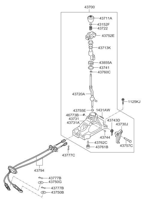 2010 Kia Sorento  Bush Assembly Diagram for 4375526000