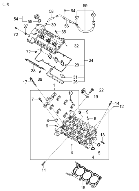 2006 Kia Sedona  Guide-Valve Diagram for 221143C100