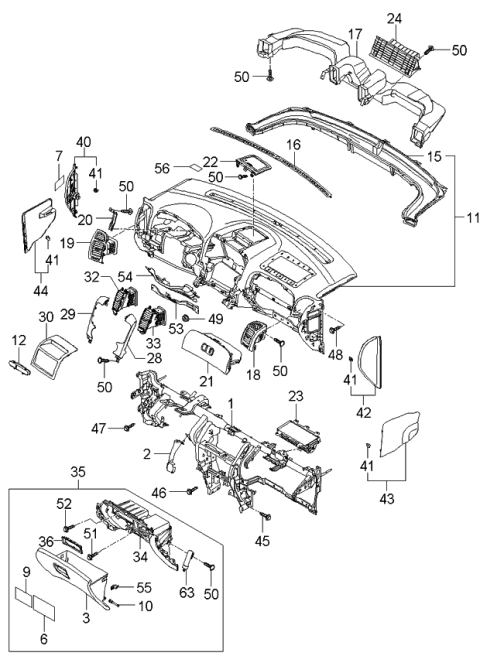 2006 Kia Sedona  Anti Noise Pad Diagram for 847994D000