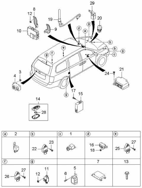 2006 Kia Sedona  Bolt-Washer Assembly Diagram for 1129006253