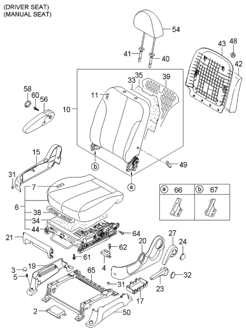 2006 Kia Sedona  ADJUSTER Assembly-Front Diagram for 885004D210