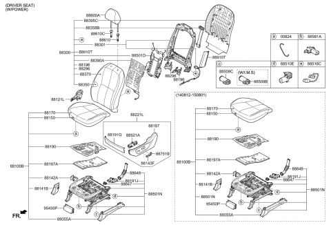 2017 Kia Sedona  Cushion Assembly-Fr Seat Diagram for 88100A9201DLE