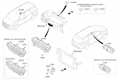 2017 Kia Sedona  CONTROL ASSY-RR HEAT Diagram for 97950A9001WK