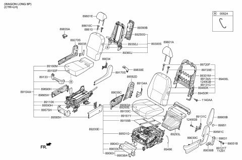 2015 Kia Sedona  Cover-Shield Rear Diagram for 89044A9010BND
