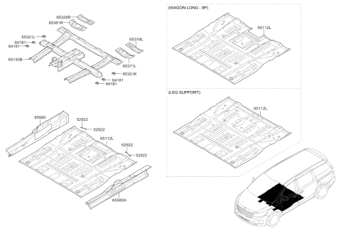 2016 Kia Sedona  Tape SEALER Diagram for 84199A9000