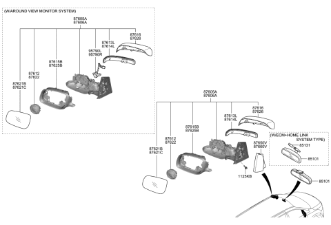 2020 Kia Sedona  Housing Cover-O/S Rr Diagram for 87625A9000