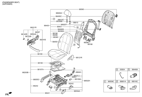 2021 Kia Sedona  Shield Cover-Front Seat Diagram for 88270A9180BND