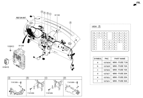 2020 Kia Sedona  WIRING ASSY-MAIN Diagram for 91189A9050