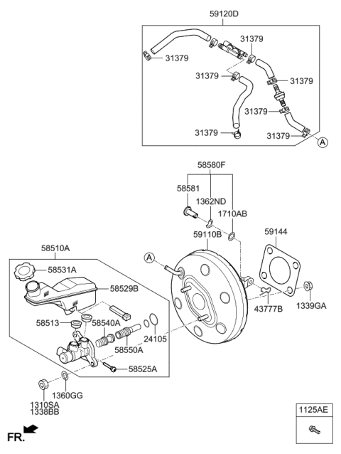 2021 Kia Sedona  Booster Assembly-Brake Diagram for 59110A9200
