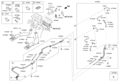 2019 Kia Sedona  Bracket Assembly-Pressure Heater Mounting Diagram for 9731317100