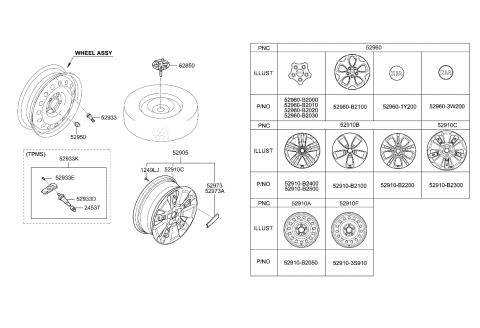 2015 Kia Soul  Cap-Valve Diagram for 529372V000