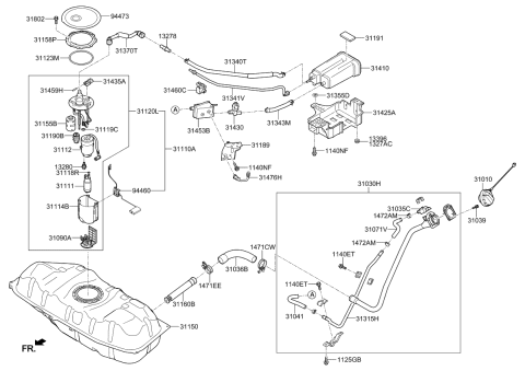 2015 Kia Soul  Hose-Cvv To Canister Diagram for 31476B2000