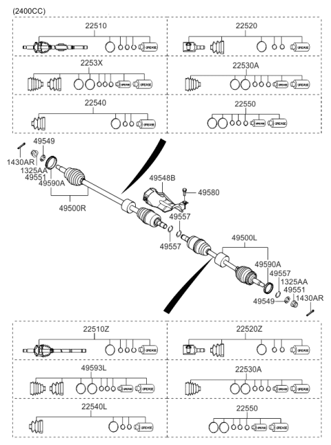 2009 Kia Rondo  Nut-Castle Diagram for 495512G100