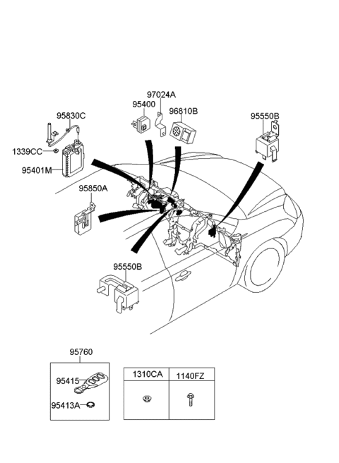 2007 Kia Rondo  Transmitter Assembly Diagram for 954301D200