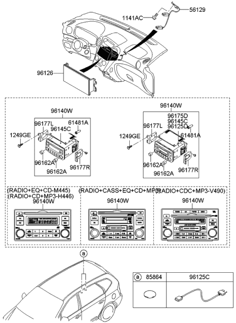 2009 Kia Rondo  Cable Assembly-Ipod Diagram for 961252L000