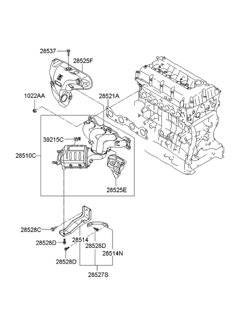 2007 Kia Rondo  Stay-Pipe Diagram for 2852925102