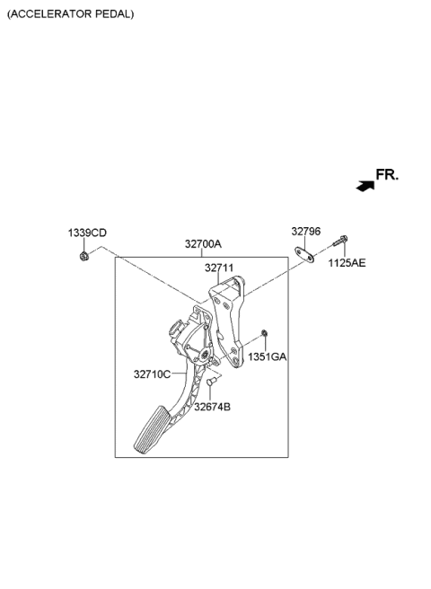 2007 Kia Rondo  Holder-Accelerator Cable Diagram for 327962D300