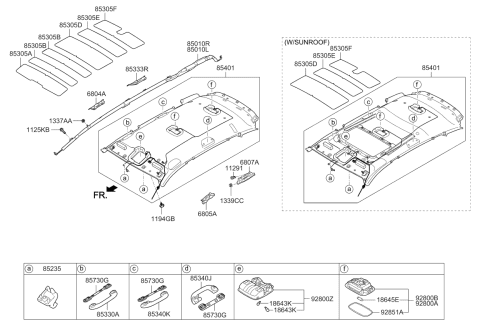 2011 Kia Rondo FASTENER Diagram for 0BF7068865