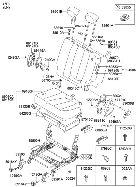 2009 Kia Rondo  Tapping Screw Diagram for 1243404123