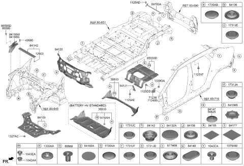 2022 Kia EV6  Pad-ANTINOISE Diagram for 84185D4000