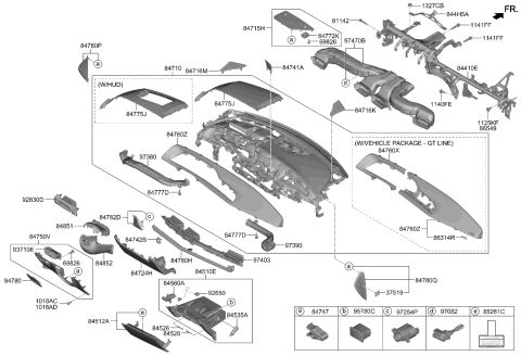 2024 Kia EV6  SENSOR-IN CAR Diagram for 972703T000