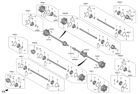 2024 Kia EV6  Clip Diagram for 49557F2000