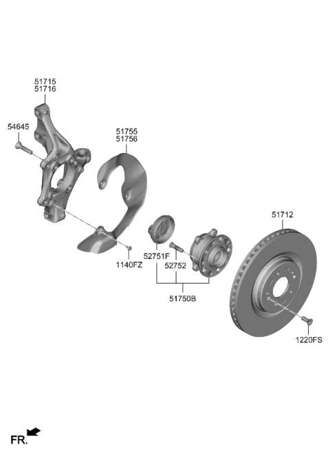 2022 Kia EV6  Rear Bearing Sensor Diagram for 58980P2100