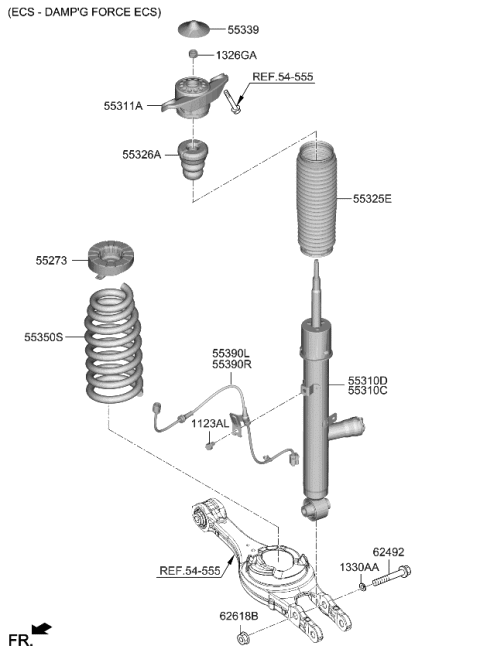 2024 Kia EV6  COVER-DUST Diagram for 55325CU500