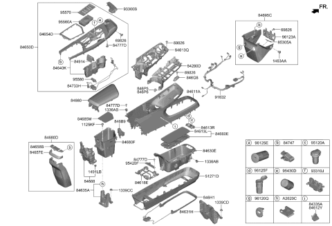 2023 Kia EV6  CHARGER ASSY-USB Diagram for 96125CV010