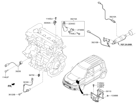 2013 Kia Soul  Bolt Diagram for 1129008406B