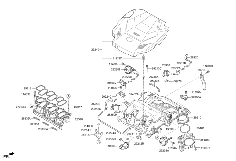 2022 Kia Telluride  Purge Control Valve Diagram for 289103L135