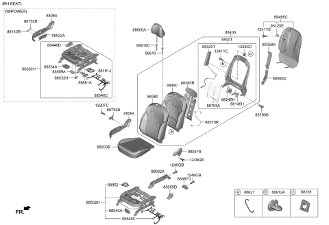 2021 Kia Telluride  Pad U Diagram for 88297D4000LBR